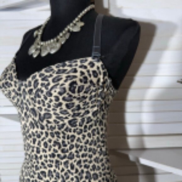 Body Slimmers Leopard Print Bodycon Mini Dress Small - Picture 7 of 12